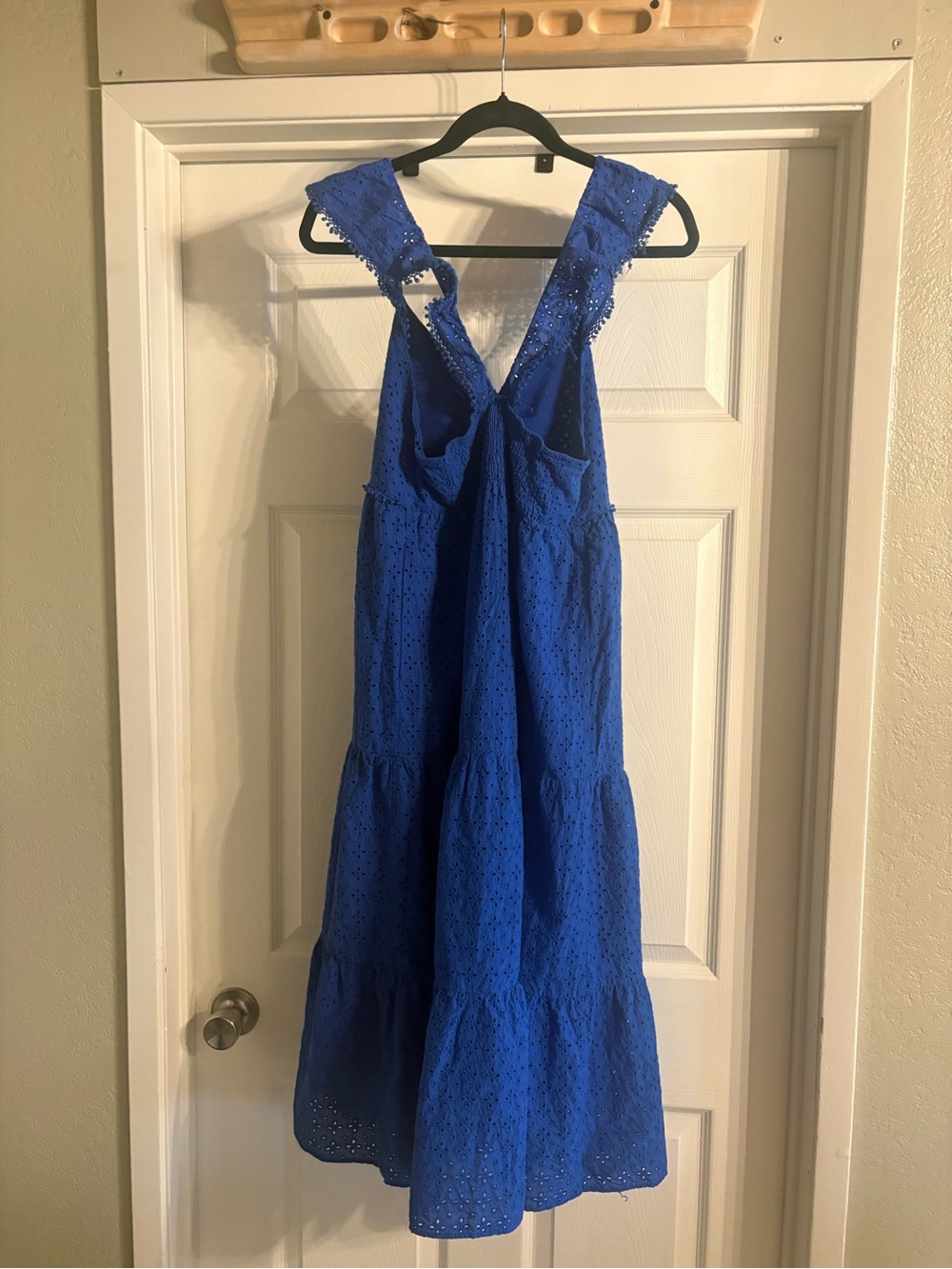 Zara Royal Blue Eyelet Tiered Sundress